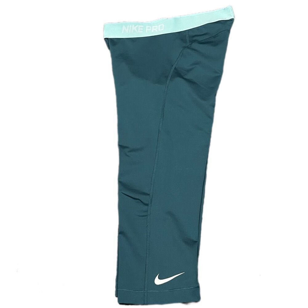 Nike Pro Dri-Fit Small Teal Crop Legging - Picture 3 of 9